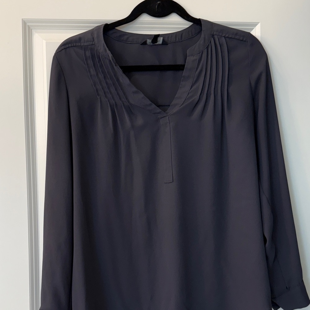Simply Vera Vera Wang Charcoal Blouse